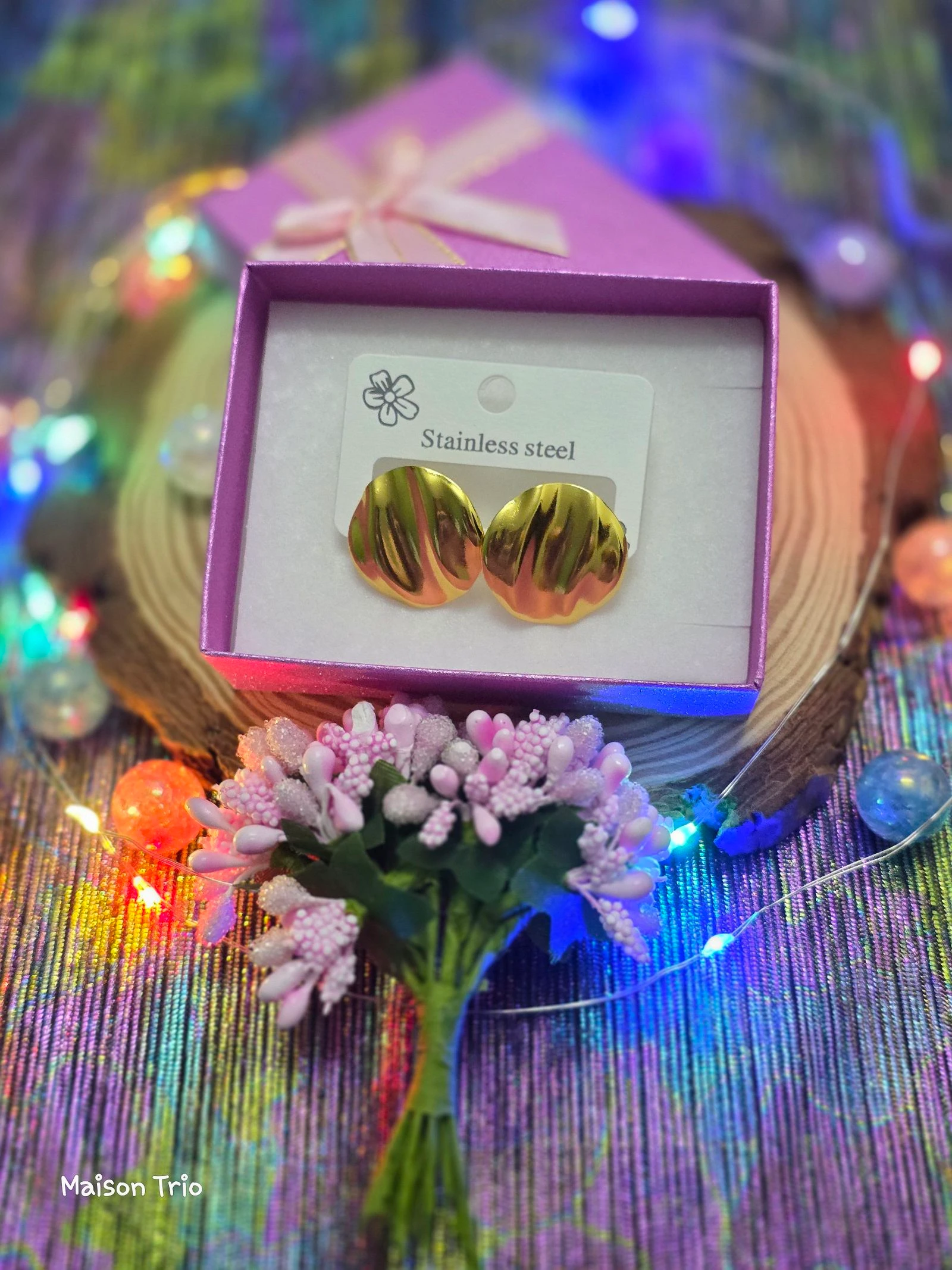 Stainless steel earrings🌸